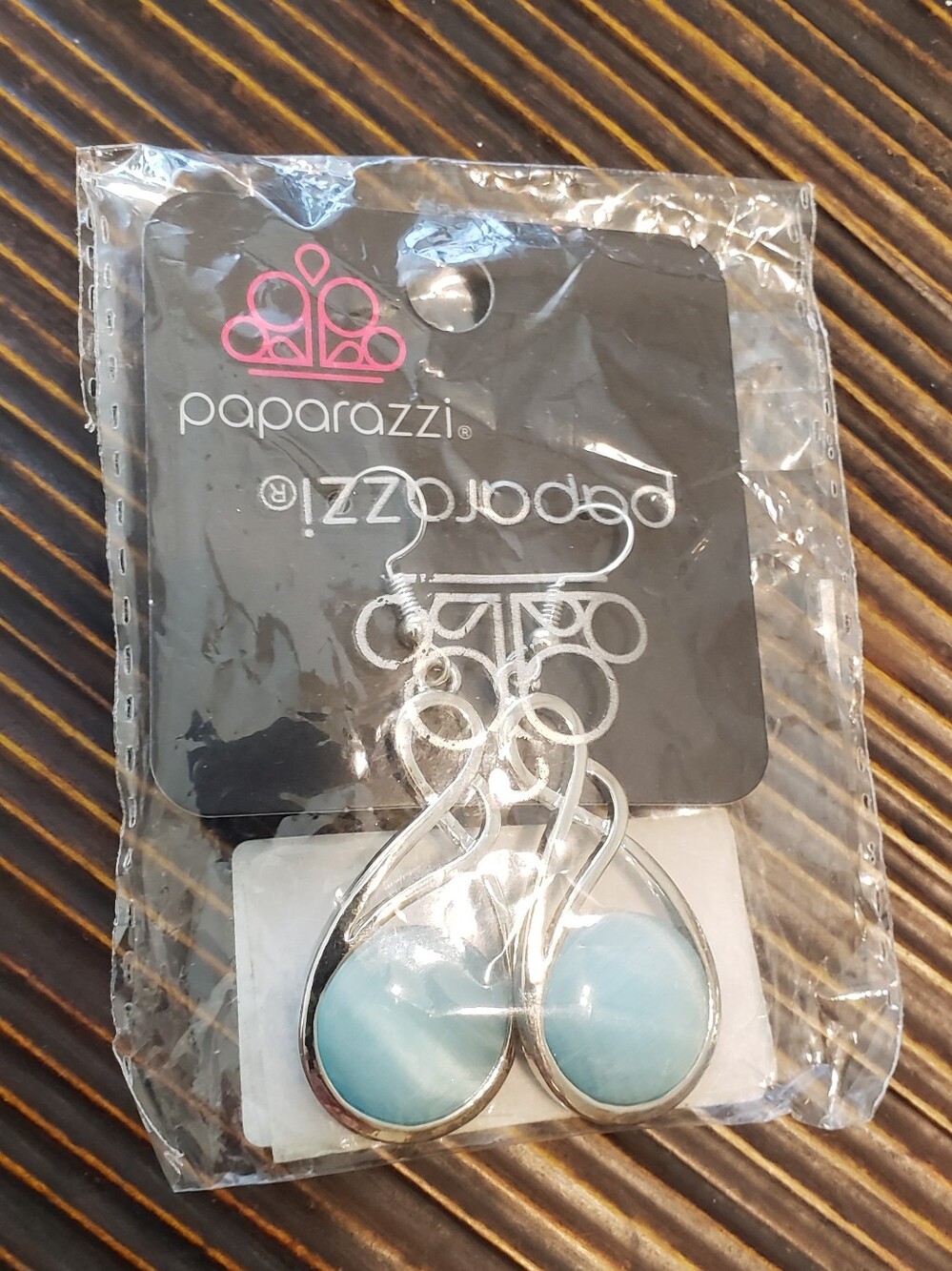 ✧Paparazzi "Swept Away" Blue Earrings✧ - Picture 6 of 7